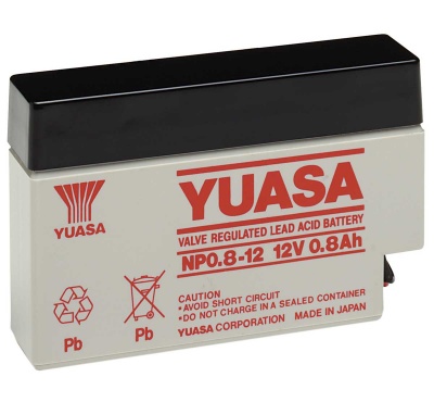 Yuasa NP0.8-12 0.8Ah VRLA Lead Acid Battery